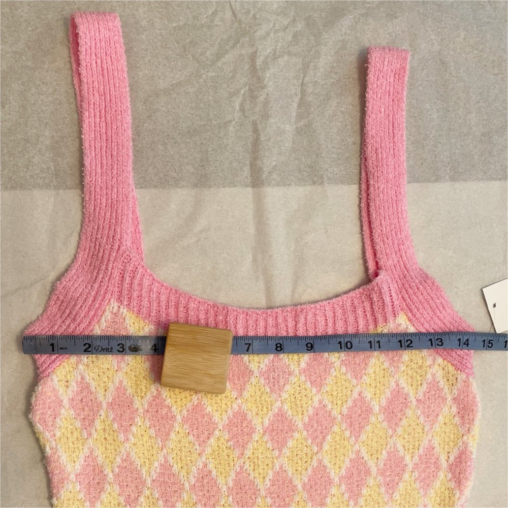 Free People Dream Diamonds Romper Pink / Yellow - Picture 12 of 16